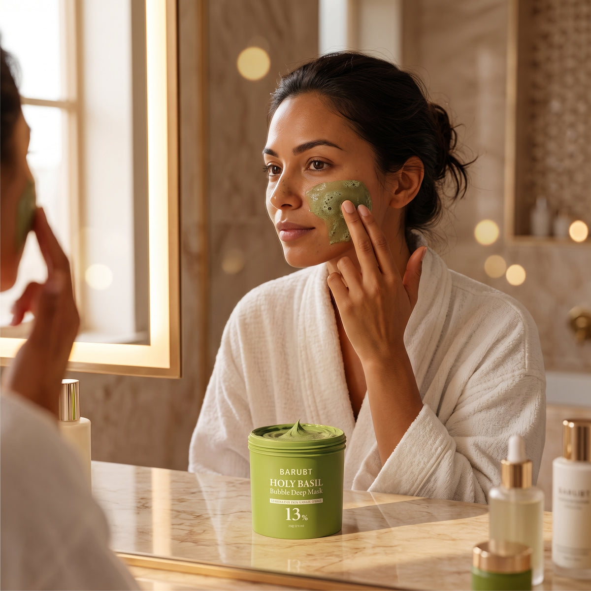 Masque Purifiant Holy Basil — Détox Luxe